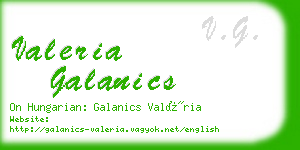 valeria galanics business card